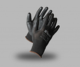 Перчатки из полиэстера с полиуретановым покрытием Avior Black