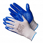 Перчатки из белого нейлона с синим нитриловым покрытием Gward Blue